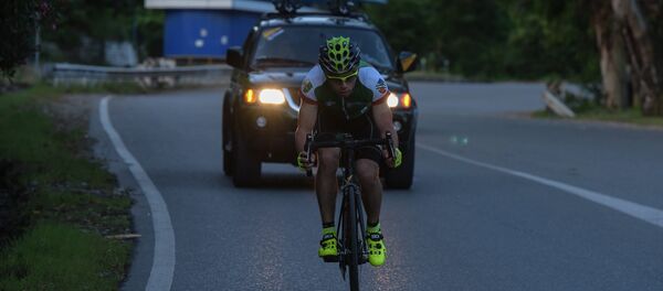 Велопробег Дениса Саманба. Велопробег Дениса Саманба. - Sputnik Абхазия