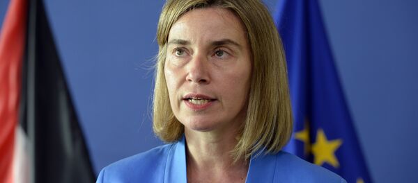 Аҳәаанырцәтәи аусқәеи ашәарҭадара аполитикеи рзы Евроеидгыла ахаҭарнак хада Федерики Могерини Аҳәаанырцәтәи аусқәеи ашәарҭадара аполитикеи рзы Евроеидгыла ахаҭарнак хада Федерики Могерини - Sputnik Аҧсны