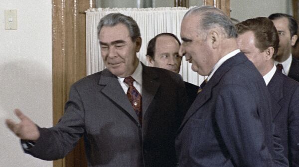 Генеральный секретарь ЦК КПСС Брежнев встречается с президентом Французской Республики Помпиду - Sputnik Абхазия