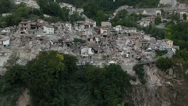 Последствия разрушительного землетрясения в Италии. Съемка с воздуха - Sputnik Абхазия
