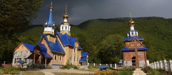 Храм Иоанна Крестителя в селе Псху Храм Иоанна Крестителя в селе Псху - Sputnik Абхазия