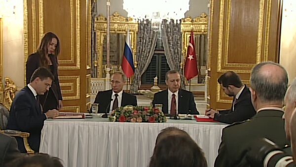РФ и Турция подписали соглашение по &quot;Турецкому потоку&quot;. Кадры церемонии - Sputnik Абхазия