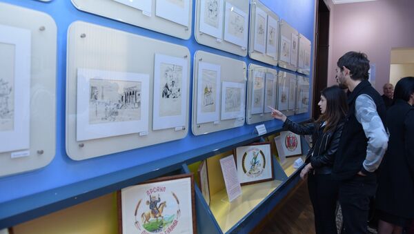Выставка карикатур в Музее боевой славы. - Sputnik Абхазия