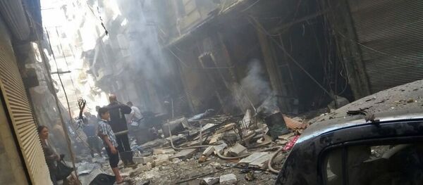 Архивное фото последствия минометного обстрела в Алеппо Архивное фото последствия минометного обстрела в Алеппо - Sputnik Абхазия