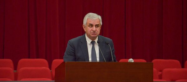 Президент Абхазии Рауль Хаджимба на встрече с общественностью. Президент Абхазии Рауль Хаджимба на встрече с общественностью. - Sputnik Абхазия