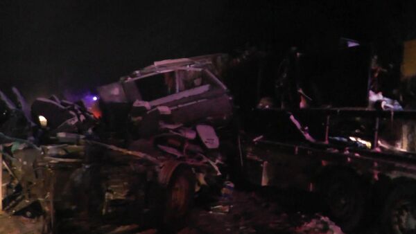 Кадры с места крупного ДТП в Югре, где погибли дети - Sputnik Абхазия