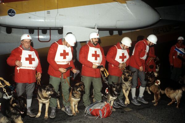 Спасатели из Австрии в аэропорту - Sputnik Абхазия