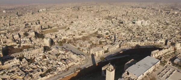 Районы вокруг цитадели в Алеппо после освобождения от боевиков. Съемка с дрона - Sputnik Абхазия