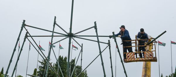 Сооружение главной елки страны. - Sputnik Абхазия