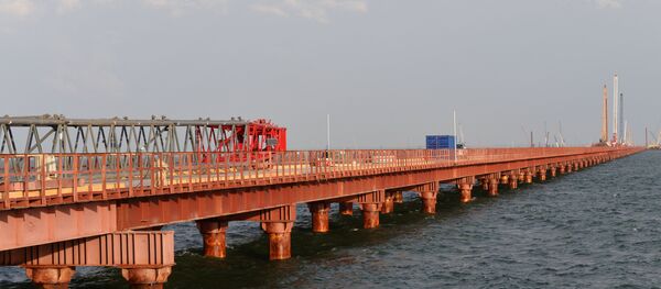 Строительство моста через Керченский пролив Строительство моста через Керченский пролив - Sputnik Абхазия