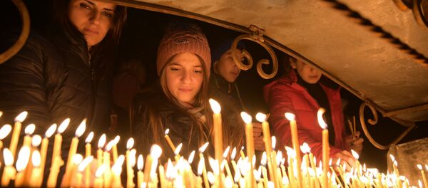 Праздник Крещения в селе Каман. Фото с места события. - Sputnik Абхазия