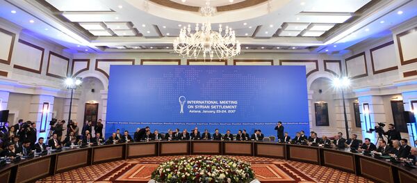 Сессии мирных переговоров по Сирии в Астане в Rixos President Hotel Сессии мирных переговоров по Сирии в Астане в Rixos President Hotel - Sputnik Абхазия