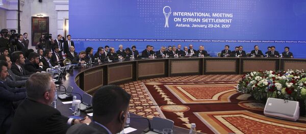 Участники  мирных переговоров по Сирии  на встрече в Астане - Sputnik Абхазия