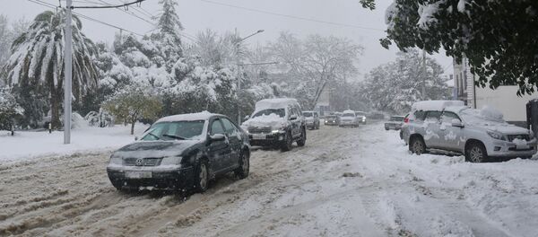 Снегопад в Абхазии Снегопад в Абхазии - Sputnik Абхазия