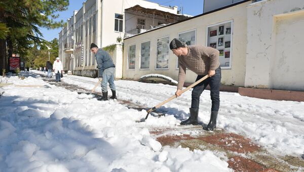 Расчистка улиц от снега - Sputnik Абхазия