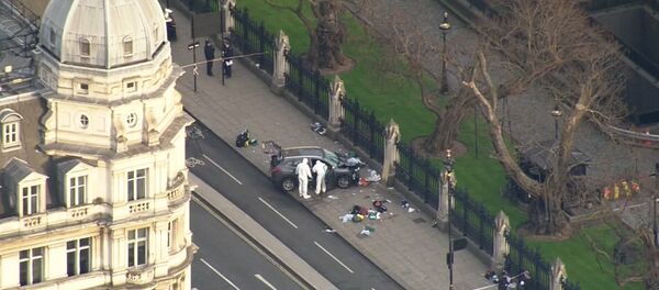 Эвакуация людей и исследование машины преступника на месте теракта в Лондоне - Sputnik Абхазия