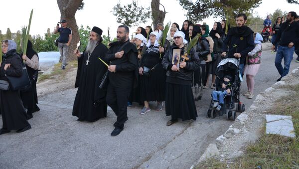Два крестных хода совершили паломники в Лазареву субботу в Иерусалиме - Sputnik Абхазия