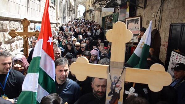 От Претории до Голгофы: паломники из Абхазии прошли крестным ходом - Sputnik Абхазия