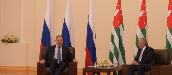 Встреча президента Рауля Хаджимба с Главой МИДа России Сергеем Лавровым - Sputnik Абхазия