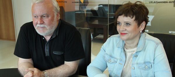 Виталий Кацба и Ирина Кошеляева Виталий Кацба и Ирина Кошеляева - Sputnik Абхазия