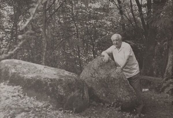 На фото рассеченный камень, давший название одноименному эпическому роману Баграта Шинкуба. - Sputnik Абхазия