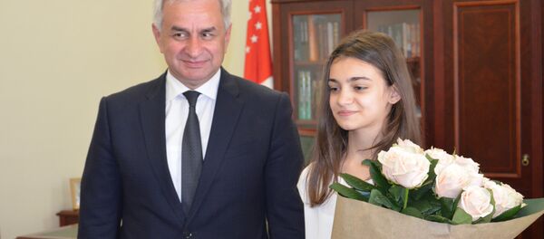 Встреча Валерии Адлейба с Президентом Раулем Хаджимба - Sputnik Абхазия