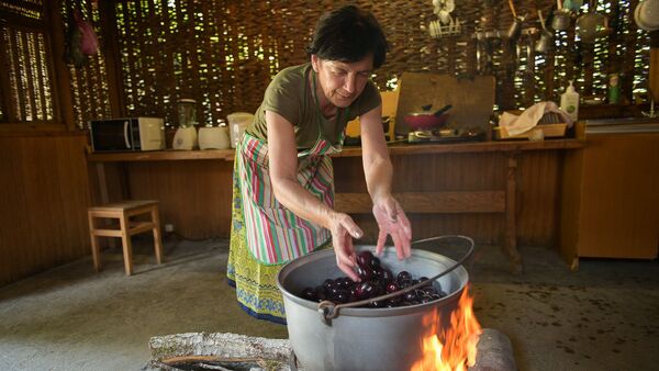 Приготовление асызбала в селе Бармыш - Sputnik Абхазия