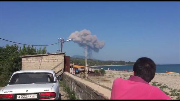 Кадры взрыва в селе Приморское - Sputnik Абхазия