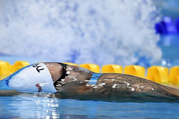 Camille Lacourt соревнуется в полуфинале во время соревнований по плаванию на чемпионате мира FINA 2017 в Будапеште. - Sputnik Абхазия