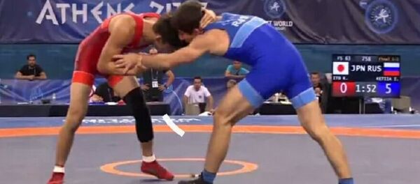 Победный бой Инара Кетия на Первенстве мира по вольной борьбе Победный бой Инара Кетия на Первенстве мира по вольной борьбе - Sputnik Абхазия