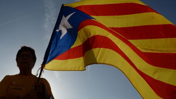Акции в Барселоне в поддержку референдума о независимости Каталонии - Sputnik Абхазия