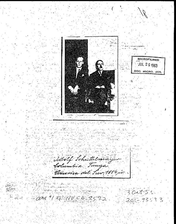 Третья страница рассекреченного доклада ЦРУ, посвященного возможному присутствию Адольфа Гитлера в Колумбии Третья страница рассекреченного доклада ЦРУ, посвященного возможному присутствию Адольфа Гитлера в Колумбии - Sputnik Абхазия