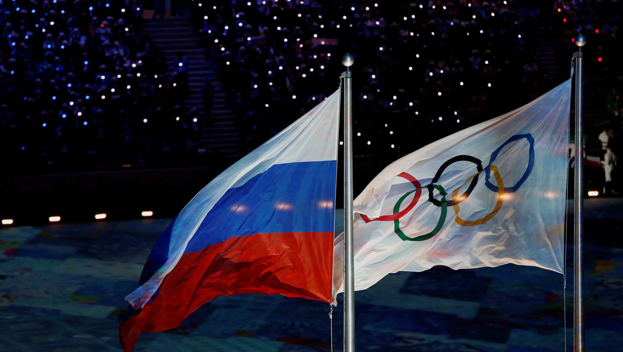 Флаг России на Олимпийских играх 2018