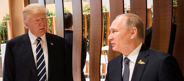 Президенты США и России Дональд Трамп и Владимир Путин - Sputnik Абхазия