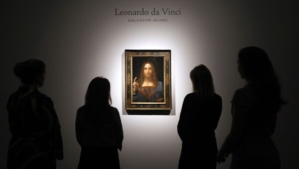 Картина Леонардо да Винчи Спаситель мира на аукционе Christie's в Лондоне. 24 октября 2017 - Sputnik Абхазия