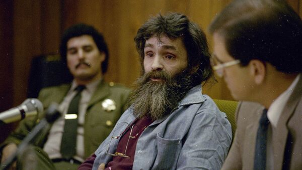 Американский преступник Чарльз Мэнсон во время судебных слушаний. Архивное фото. - Sputnik Абхазия