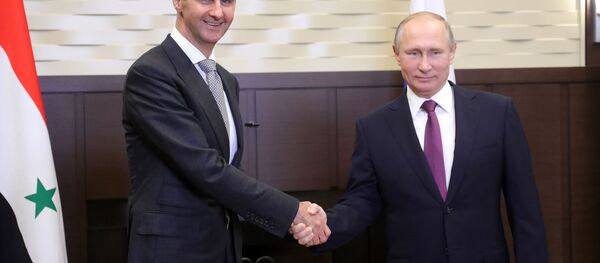 Рабочая встреча президента РФ В. Путина с президентом Сирии Б. Асадом Рабочая встреча президента РФ В. Путина с президентом Сирии Б. Асадом - Sputnik Абхазия