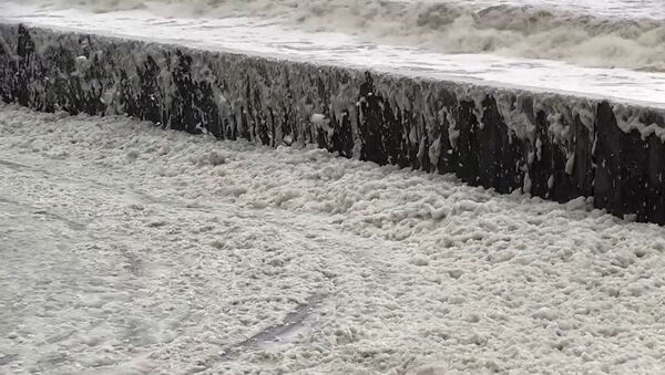 Похожая на снег морская пена накрыла побережье в Англии - Sputnik Абхазия