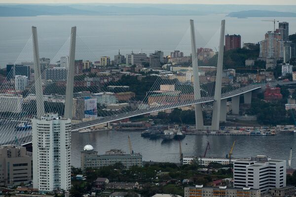 Золотой мост — вантовый мост через бухту Золотой Рог во Владивостоке, архивное фото - Sputnik Абхазия
