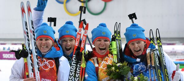 Олимпиада 2014. Биатлон. Женщины. Эстафета - Sputnik Абхазия