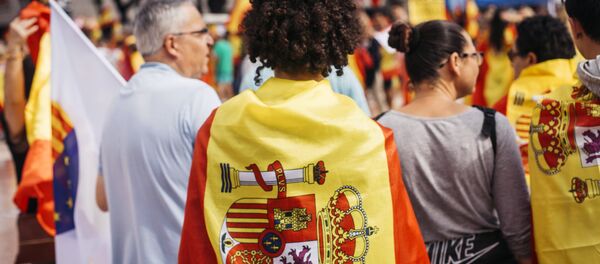 Акция в поддержку единства Испании в Барселоне Акция в поддержку единства Испании в Барселоне - Sputnik Абхазия