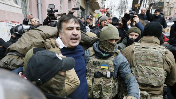 Задержание Михаила Саакашвили сотрудниками СБУ в Киеве 5 декабря 2017 - Sputnik Абхазия