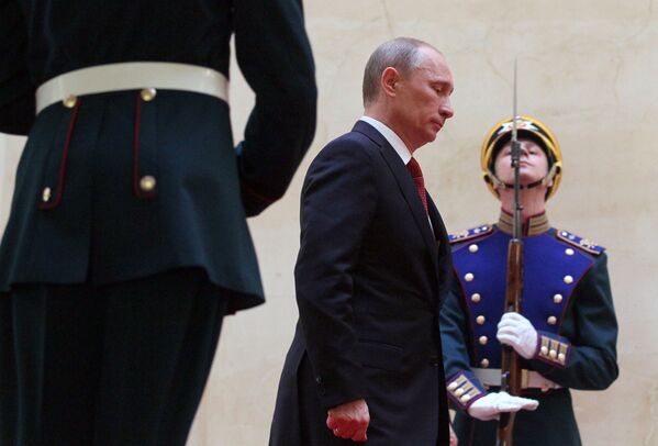 Избранный президент РФ Владимир Путин во время церемонии инаугурации, 2012 год - Sputnik Абхазия