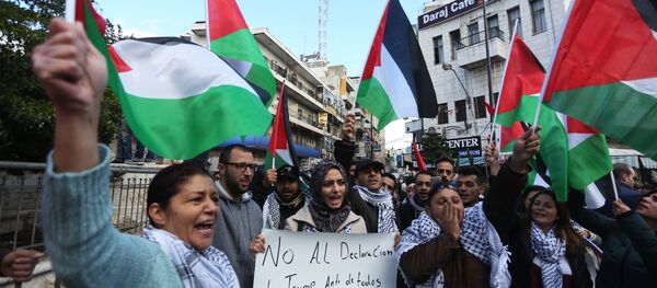 Акции протеста в Палестине против решения о признании Иерусалима столицей Израиля - Sputnik Абхазия