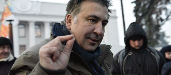 Бывший губернатор Одесской области Михаил Саакашвили отвечает на вопросы журналистов Бывший губернатор Одесской области Михаил Саакашвили отвечает на вопросы журналистов - Sputnik Абхазия