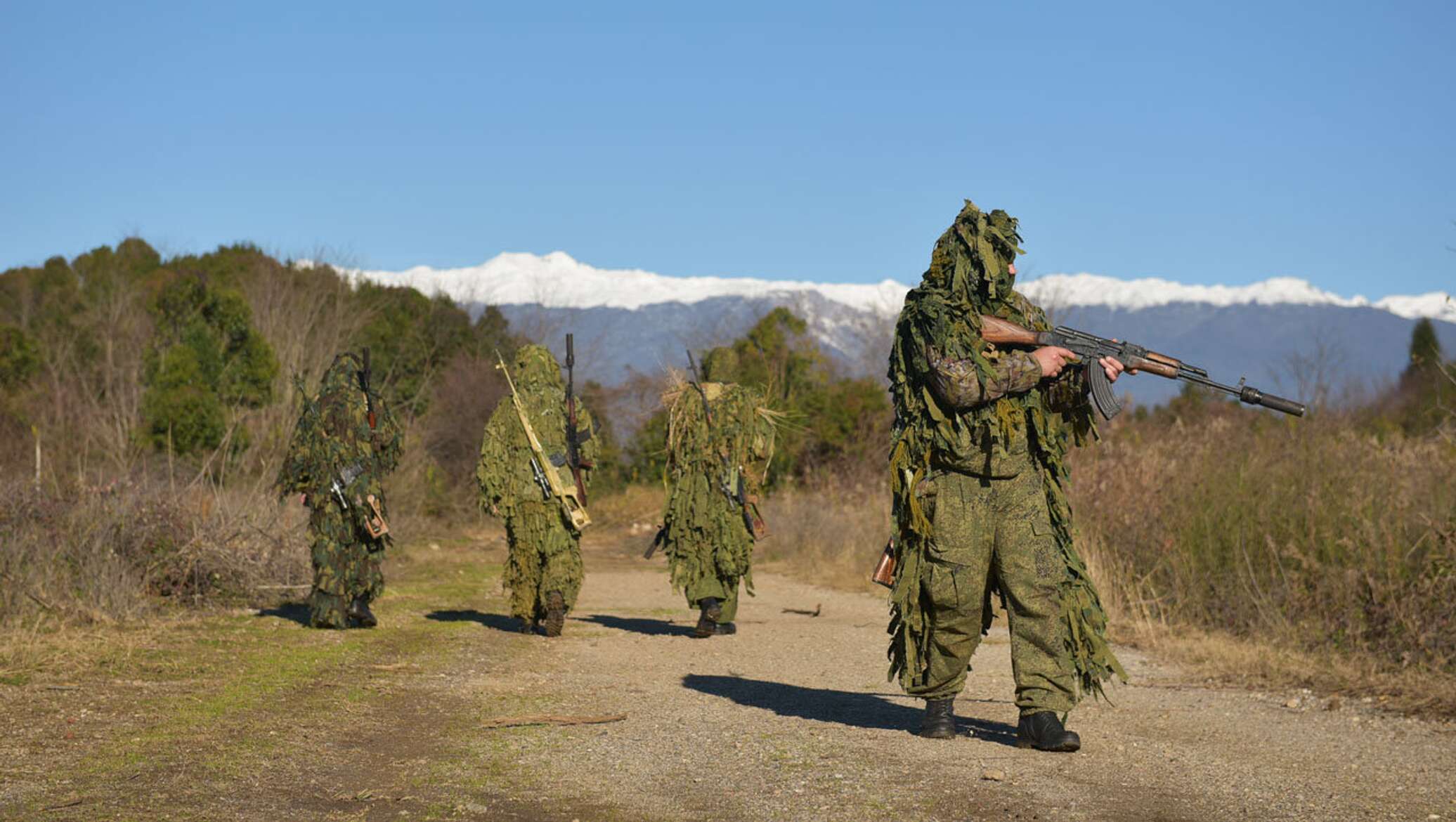 Российские войска в горах