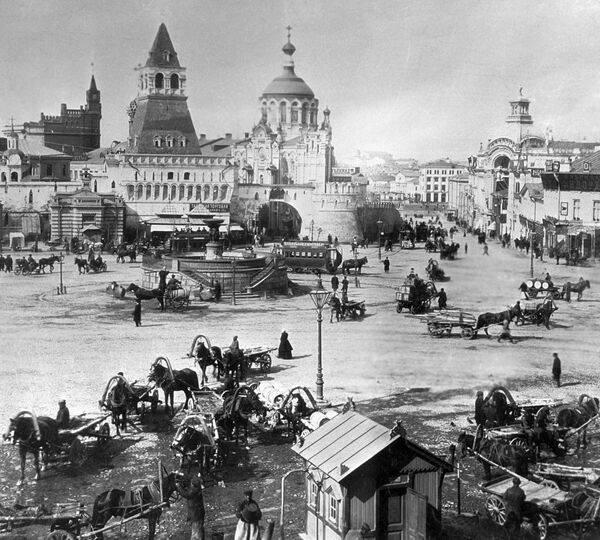 Лубянская площадь в Москве. 1899 год - Sputnik Абхазия