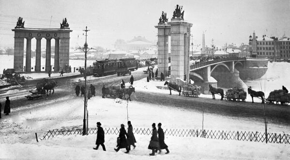 Бородинский мост в Москве. 1925 год - Sputnik Абхазия