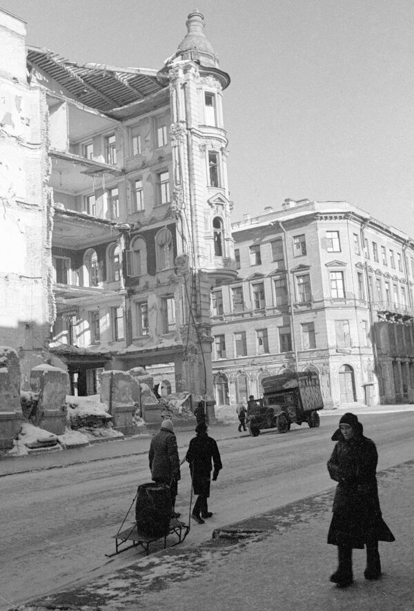 Разрушенные дома на улице Пестеля в Ленинграде - Sputnik Абхазия