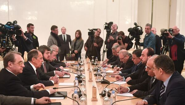 Встреча главы МИД РФ С. Лаврова с председателем СКП Н. Харири - Sputnik Абхазия